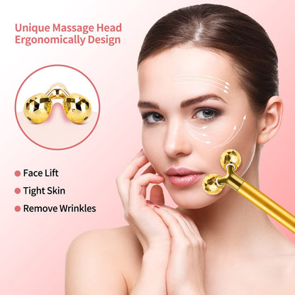 Golden Vibration Facial Massage Roller
